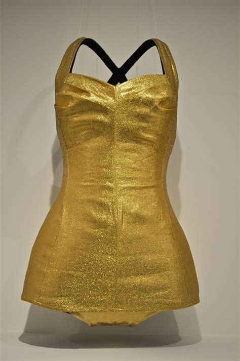 Gold Bathing Suit Womens Fashion Vintage Fashion Vintage Swimsuits
