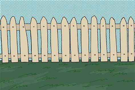 Drawing Of Picket Fence Stock Photos Pictures And Royalty Free Images