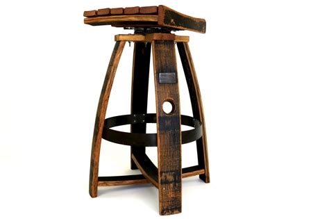 Wine barrel stave stool with metal base by alpinewinedesign. Bourbon Barrel Bar Stool with Memory Swivel - Hungarian ...