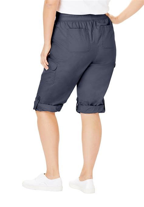 Woman Within Womens Plus Size Convertible Length Cargo Capri Pant Ebay