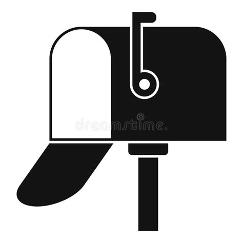 Open Home Mailbox Icon Simple Style Stock Vector Illustration Of