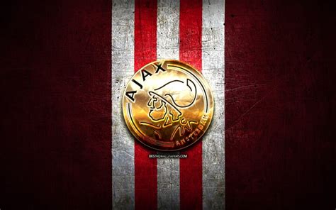 See actions taken by the people who manage and post content. Download wallpapers Ajax FC, golden logo, Eredivisie, red metal background, football, AFC Ajax ...