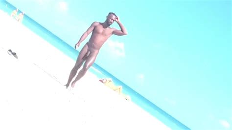 Nudism Nude Black Man On The Beach Thisvid Com