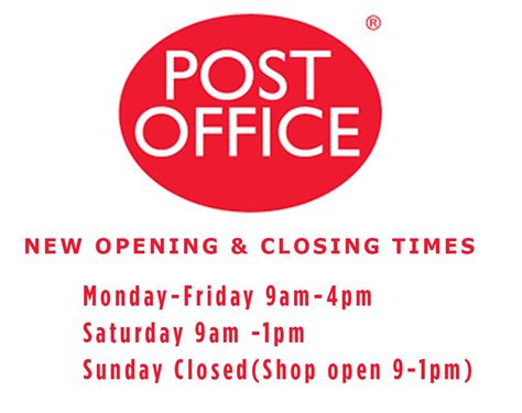 New Post Office Openingclosing Hours Aveton Ford Community Website