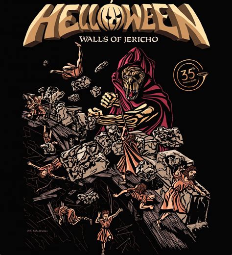 HELLOWEEN Walls Of Jericho And Halloween Art Behind The Cover