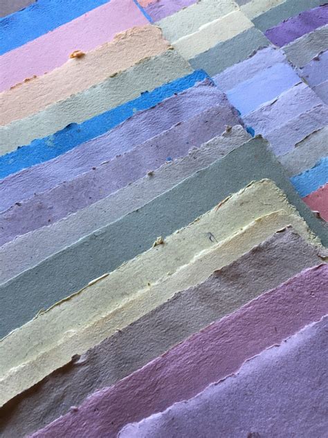 10 Assorted Sheets Of Handmade Paper Recycled Paper Eco Friendly