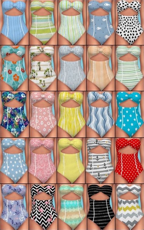 Island Living Swimwear Recolors At Annetts Sims 4 Welt Sims 4 Updates