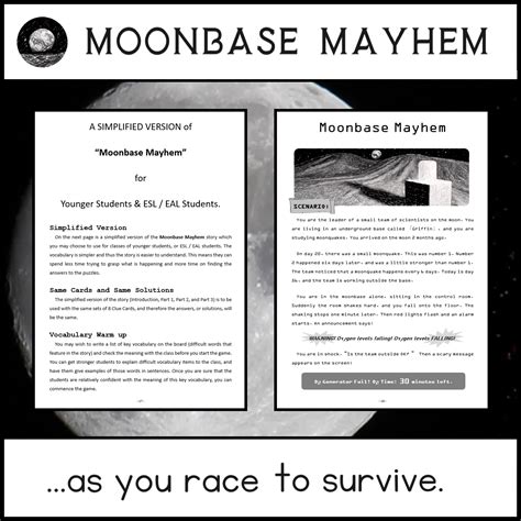 ESCAPE GAME 02: Moonbase Mayhem - Australian Teachers Marketplace
