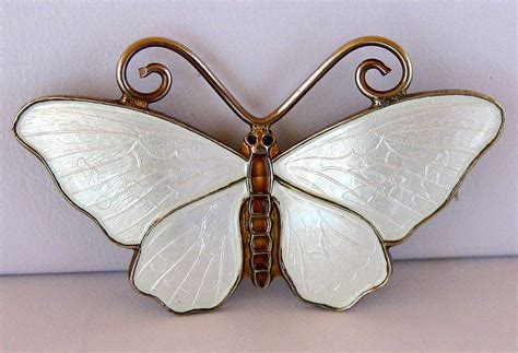 Vintage Sterling And Enamel Norwegian Butterfly Norwegian Jewelry