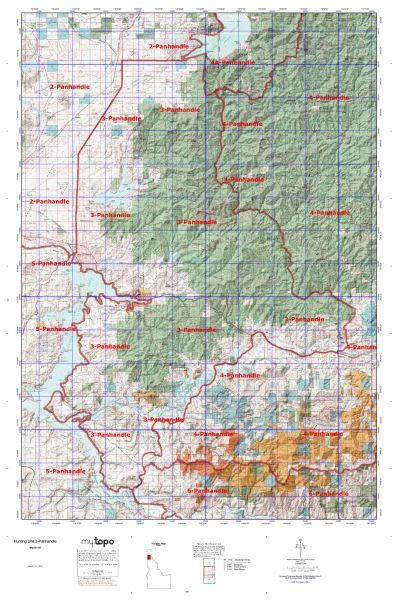 Idaho Hunting Unit 3 Panhandle Topo Maps Hunters Domain Landowner