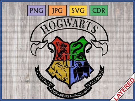 Harry Potter Emblem Crest Coat of Arms Vector png svg | Etsy