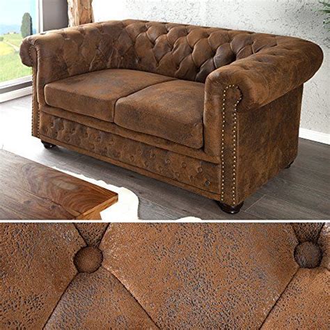 Chesterfield sofas günstig online kaufen. Edles Chesterfield Sofa 2-Sitzer im Antik Look ...