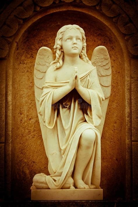 Beautiful Vintage Image Of A Praying Angel Stock Image Image Of