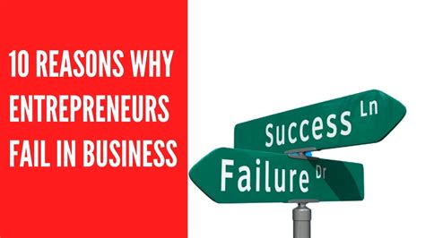 10 Reasons Why Entrepreneurs Fail In Business Youtube