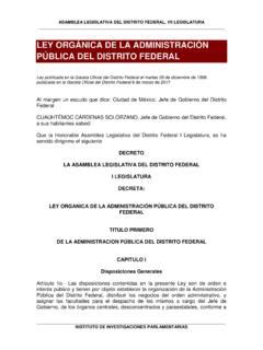 LEY ORGÁNICA DE LA ADMINISTRACIÓN PÚBLICA DEL ley org nica de la administraci n p