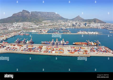 Aerial View Of Cape Town Harbour And Container Terminal Stock Photo Alamy