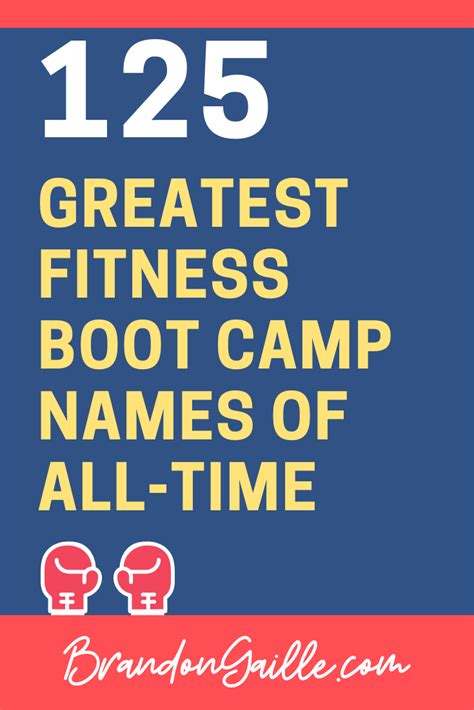 125 Catchy Fitness Boot Camp Class Names Artofit