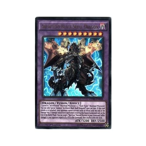 Yu Gi Oh Card Core En048 Archfiend Black Skull Dragon Ultimate Rare
