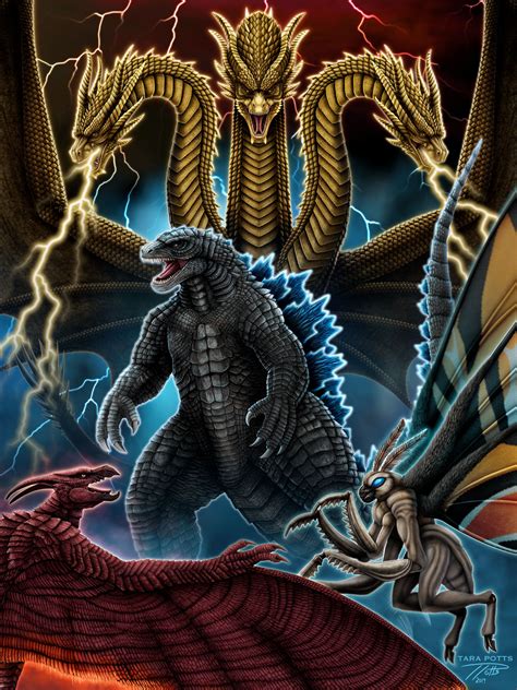 Kotm Godzilla Ghidorah Rodan Mothra By Dragonosx On Deviantart