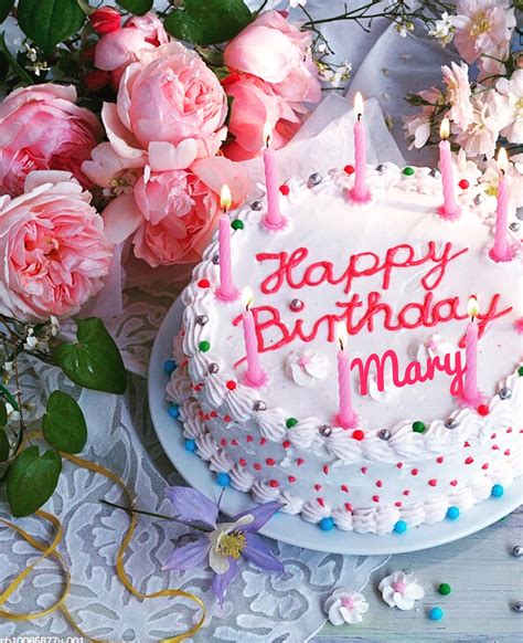 Happy Birthday Mother Mary Cake Birthday Card Message