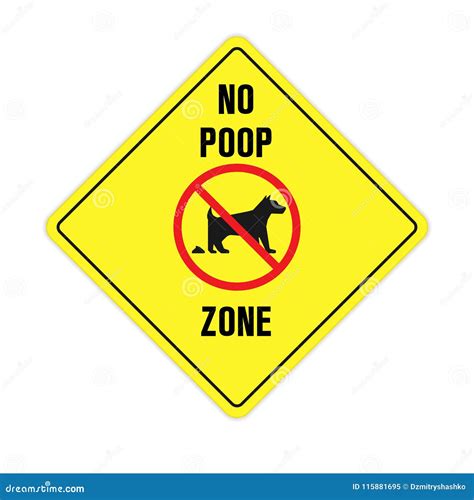 No Dog Pooping Sign Stock Vector Illustration Of Nutrition 115881695