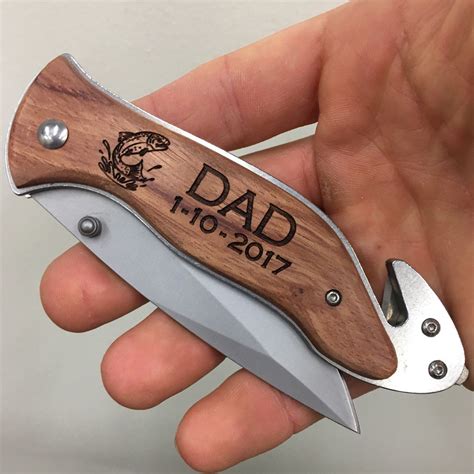 With the extensive variety of gifts offered, you will find an array of unique gifts. New dad gift, engraved fishing knife, gift for new dad ...