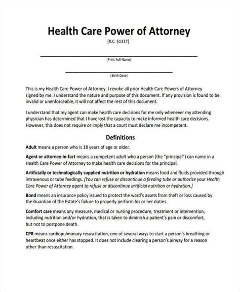 Free 35 Power Of Attorney Forms In Pdf