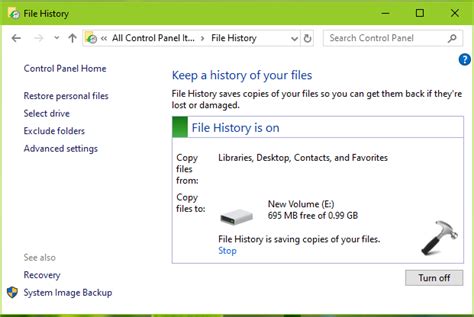 How To Backup Using File History In Windows 10