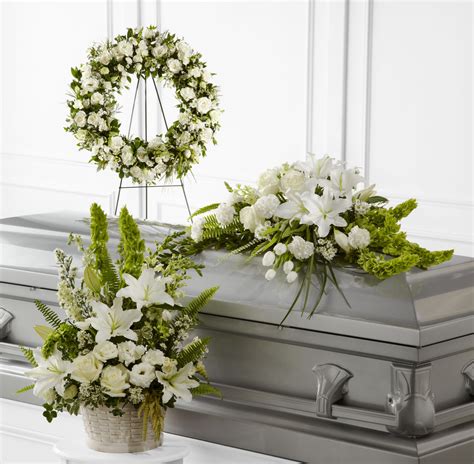 White Funeral Flower Package F 1 The Carriage House Florist