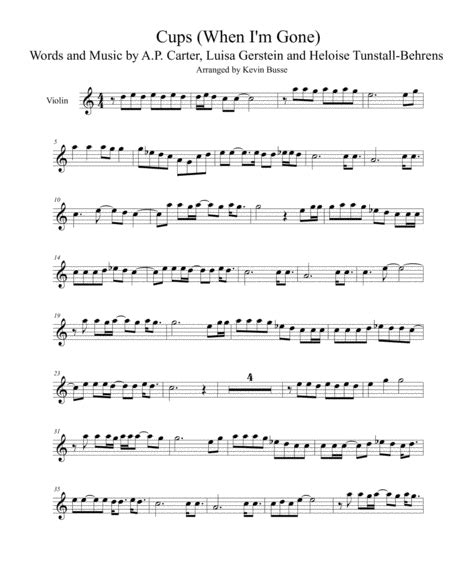 Cups When Im Gone Arr Kevin Busse Sheet Music Anna Kendrick