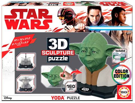 Comprar Puzzle 3d Sculpture Color Yoda Star Wars De 160 Piezas