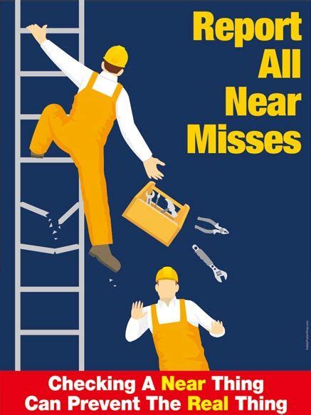 Report All Near Misses Safety Poster Shop Safety Posters Workplace Safety And Health