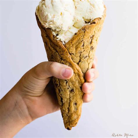 Chocolate Chip Cookie Cone Recipe And Tutorial Ashlee Marie Real