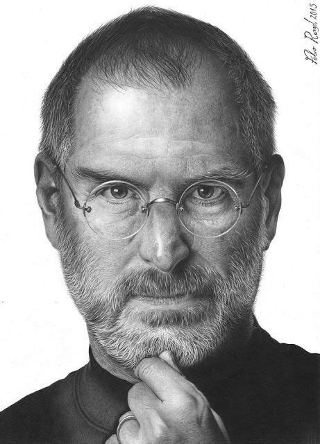 Photo Realistic Pencil Drawing Of Steve Jobs By Fabio Rangel Portrait