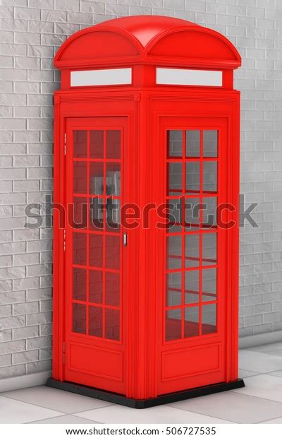 Classic British Red Phone Booth Front Stock Illustration 506727535