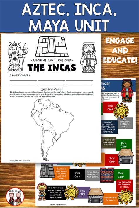 Aztec Inca Maya Mapping Activity Teaching Resources Map Activities Map