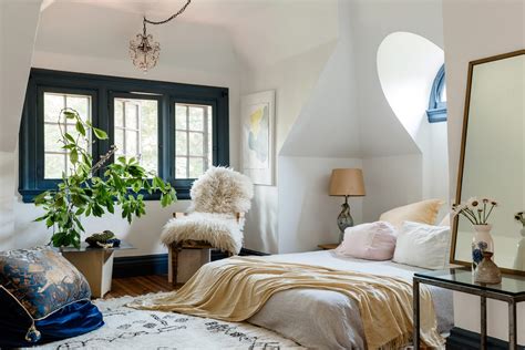 The contrast between this and the rest of the room's soft colors. 20 Cozy Bedroom Ideas | Architectural Digest
