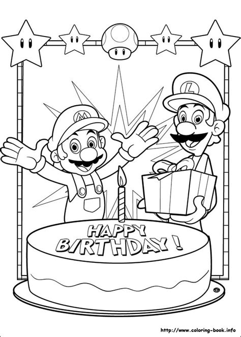 Super Mario Bros Coloring Picture