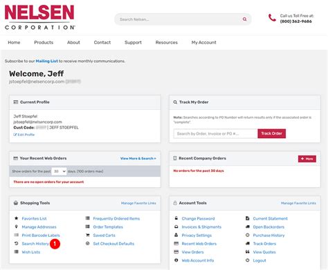 Search History Help Page Nelsen Corporation