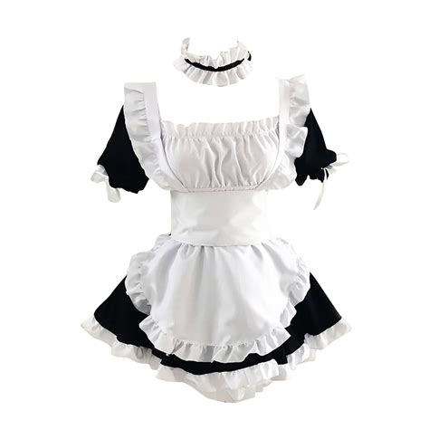 Ydkzymd Womens Sexy Bra And Panty Bodysuit Plus Size Large Maid Cosplay Costume With Choker