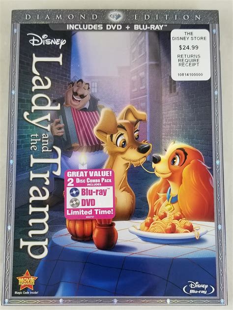 New Disney Lady And The Tramp Blu Ray And Dvd 2 Disc Set