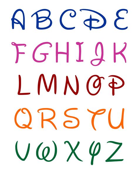 7 Best Images of Alphabet Disney Font Printables - Disney Font Alphabet
