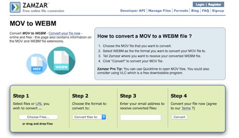 Cómo convertir QuickTime MOV a WebM en 7 formas sencillas en línea y