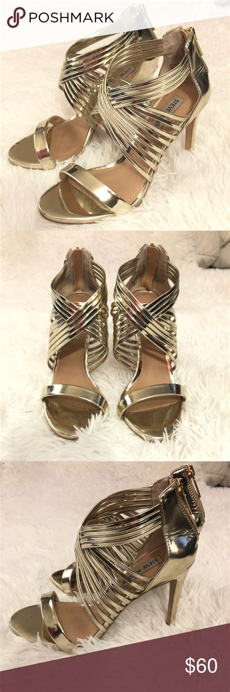 Browse the range now and find stylish heels for every occasion. Pale gold Steve Madden strappy heels | Steve madden shoes heels, Strappy sandals heels, Strappy ...