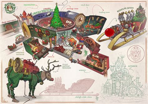 다음 Behance 프로젝트 확인 Santas Toy Factory Theme Park Concept