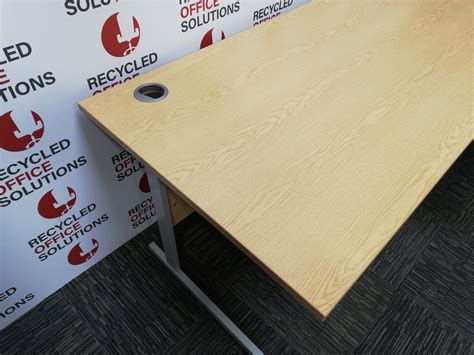 oak rh 160cm desk type 1 recycled office solutions recycled office furniture new office