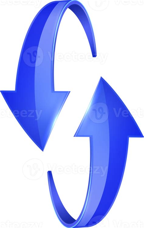 Blue 3d Glossy Curve Arrows 11356703 Png