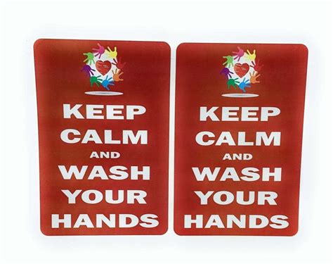 Keep Calm And Wash Your Hands 4 X 6 Removal Decal Etsy