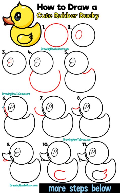Cartoon Simple Drawing Step By Step Draw Circles For The Eyes And Nose