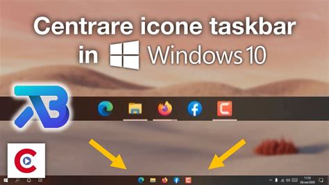 Centrare Icone Barra Delle Applicazioni In Windows 10 Taskbarx Youtube